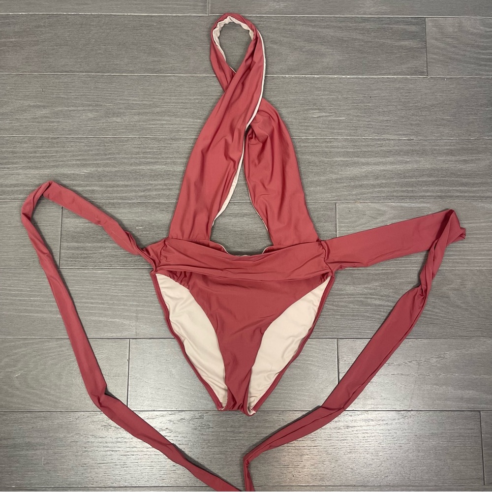 PQ x REVOLVE Alex One Piece Swimsuit in Henna L Large  Bikini Beach Pool Coastal - Picture 5 of 12